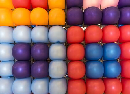 Colorful plastic balloon backgroundの写真素材