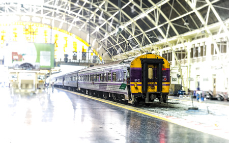 Bangkok railway station at center of the route across the countryのeditorial素材