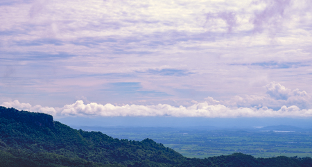 Scenic view of Northern of Thailand : View from moutain peakの写真素材