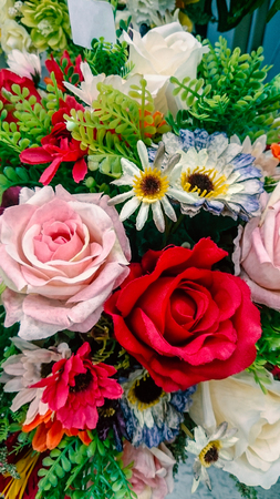 Beautiful artificial rose flower for decorated or giftの写真素材