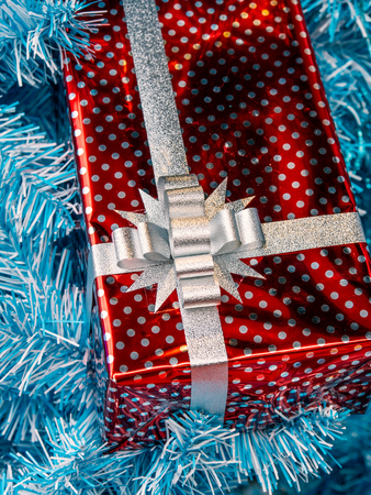 Gift box decorated on Christmas festivalの写真素材