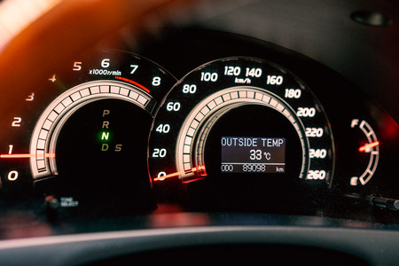 Modern car dashboardの写真素材