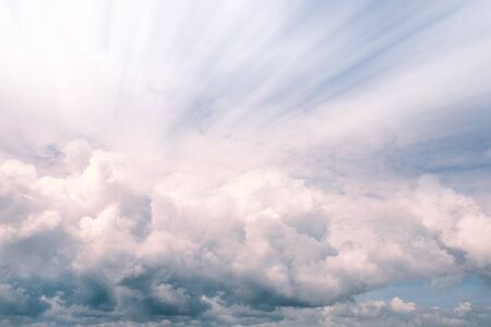 Beautiful sunrise over cloudy skyの写真素材