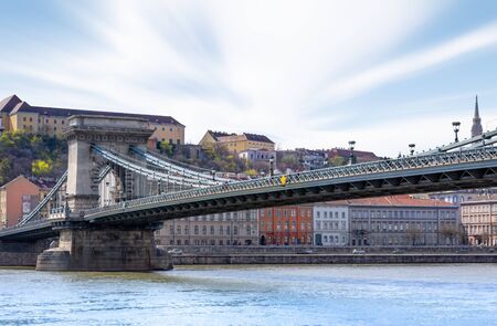 Prague cityscape with beautiful bridge and sky : View from vltava riverの写真素材