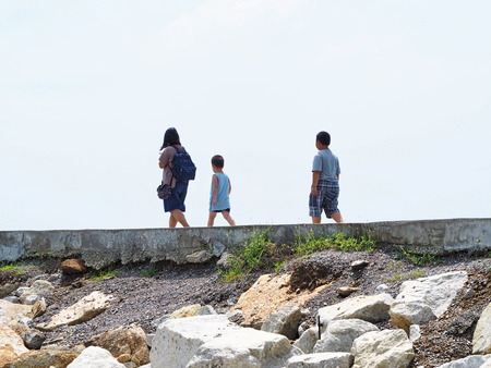 Walk on the skyの写真素材