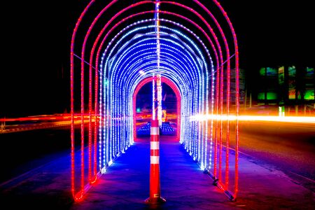 Light the Night Central Avenue in Thailandの写真素材