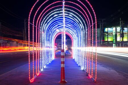 Light the Night Central Avenue in Thailandの写真素材