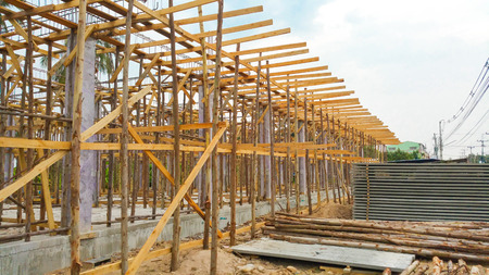 Wooden construction componentsの写真素材
