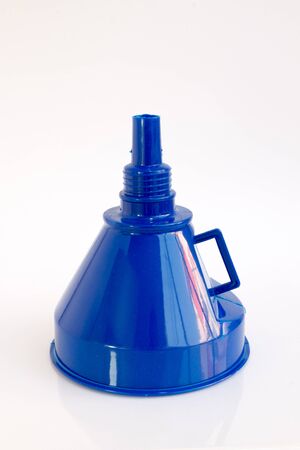 plastic funnel tool On a white backgroundの写真素材