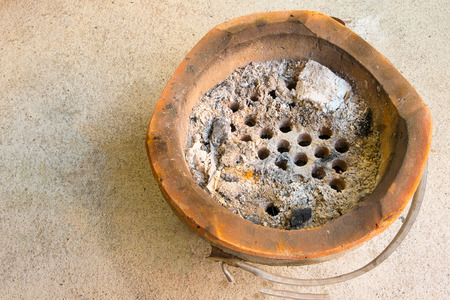Ashes texture  in the ovenの写真素材
