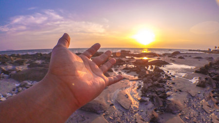 soft focus Hand made like symbol