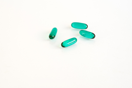 pills isolated on white backgroundの写真素材