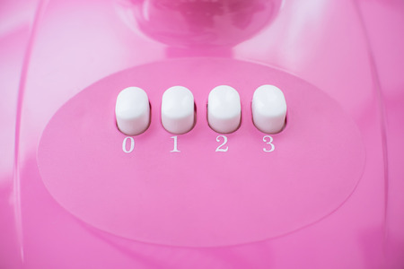 Pink Fan switch number0,1,2,3の写真素材