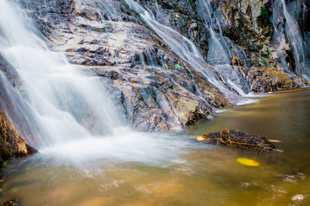 Waterfall from ravineの写真素材