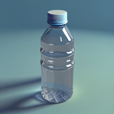 Bottle of water isometric style icon. food and drink made from eco friendly materials concept. water bottle, Generative AI, illustrationの素材
