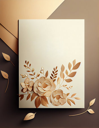 Card for Mother's Day Wishes If you are celebrating. Frame decorated with flowers for Happy Mother's Day Minimal style. Generative AI, illustrationの素材
