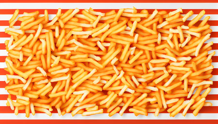 French fries or potato chips with Salted and ketchup. Yummy french fries in a paper cup with tasty. potato fry on white background. Generative AI, illustrationの素材