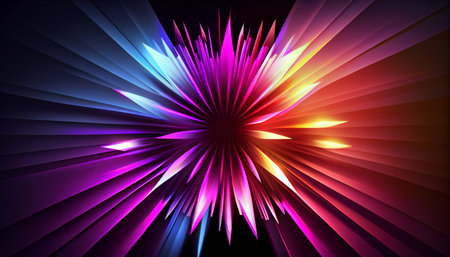 Ultra sharp abstract colorful lens flare fins smooth gradients element cyber, elegant Modern background for design as banner, ads, and presentation concept. Generative AI, illustrationの素材