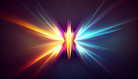 Ultra sharp abstract colorful lens flare fins smooth gradients element cyber, elegant Modern background for design as banner, ads, and presentation concept. Generative AI, illustrationの素材