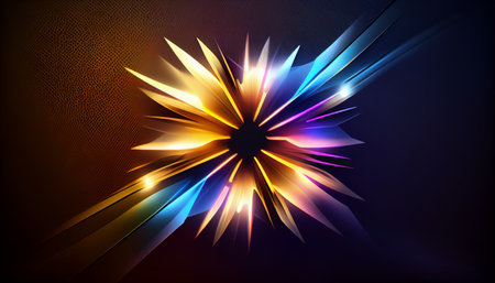 Ultra sharp abstract colorful lens flare fins smooth gradients element cyber, elegant Modern background for design as banner, ads, and presentation concept. Generative AI, illustrationの素材