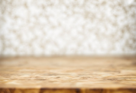 Wood table top texture shabby background Patterned surface In the kitchen room interior , can be used for display or montage anything your products. Generative AI, illustrationの素材