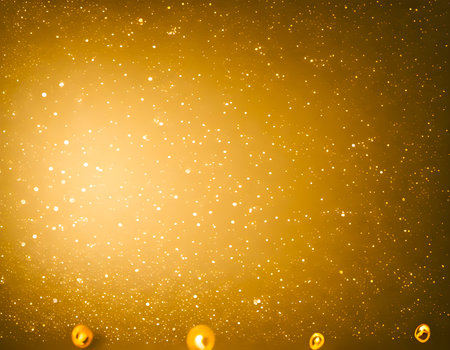 Luxury Earth Tone color background with shine, Sparkling elements and curve light effect decoration and gold bokeh. Generative AI, illustrationの素材