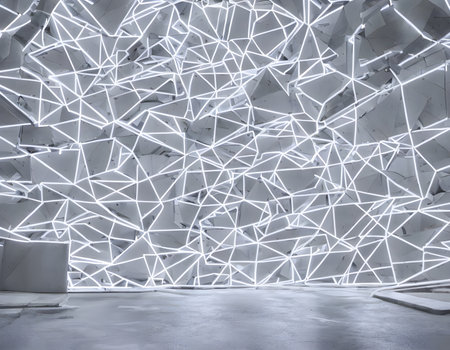 Luxury Futuristic technology transformation background with shine, elements and curve light effect decoration. Futuristic, open Ai, Global Internet connect Ai. Generative AI, illustrationの素材