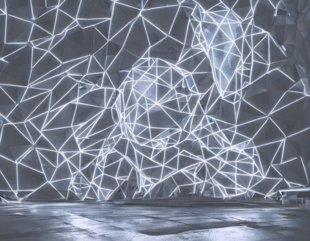Luxury Futuristic technology transformation background with shine, elements and curve light effect decoration. Futuristic, open Ai, Global Internet connect Ai. Generative AI, illustrationの素材