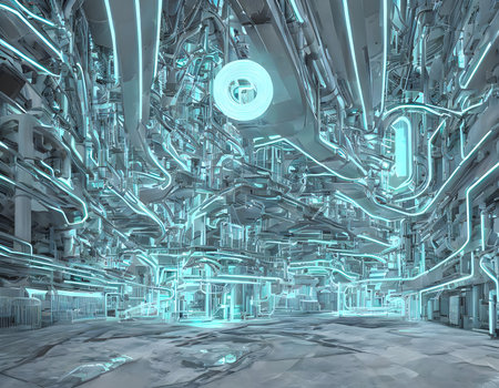 Luxury Futuristic technology transformation background with shine, elements and curve light effect decoration. Futuristic, open Ai, Global Internet connect Ai. Generative AI, illustrationの素材