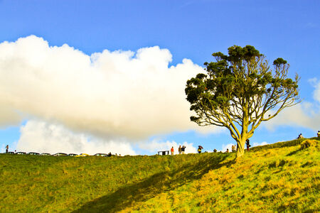 Auckland s Mount Eden New Zealandの写真素材