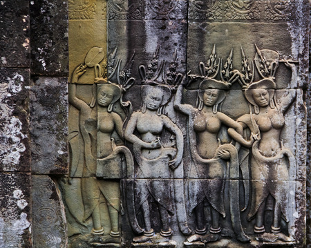 ancient art, including magnificent castles  Created by Jayavarthon on 900 years ago is now a tourist attraction  And heritage of the world  In Cambodia  のeditorial素材