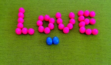 love made from plastic ballの写真素材