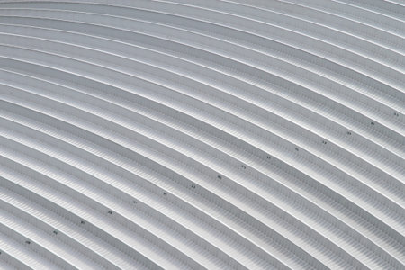 curve aluminium sheet roof, factory steel roofの写真素材