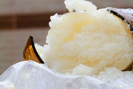 Ice crystals from beerの写真素材