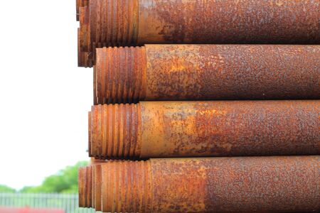 rust on steel pipeの写真素材