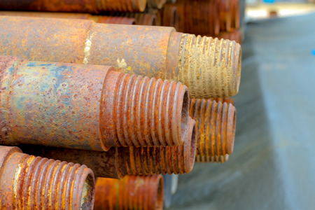 old drilling pipeの写真素材