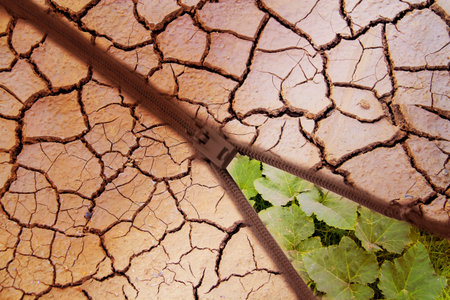 Land with dry and cracked ground,cracks in the ground background