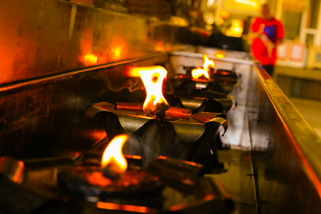 The light from the oil lamp.の写真素材