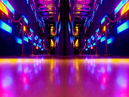 Pathway and lightingの写真素材