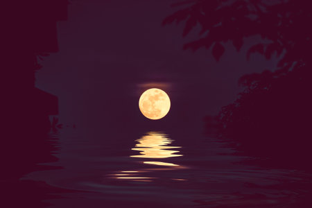 Abstract moon background