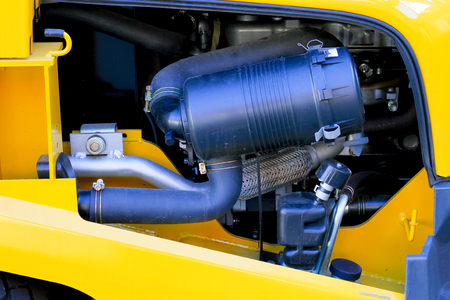 air filter of forklift truckの写真素材
