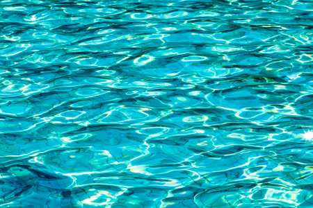 water wave on the water in the pool for background