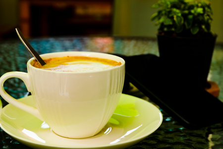 Coffee cup on the table