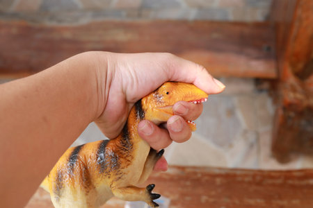 Finger bite by dinosaurs