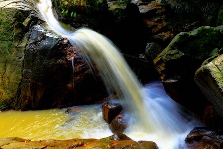 samui waterfall : tan rua waterfall at koh samui,surat thani province Thailandの写真素材