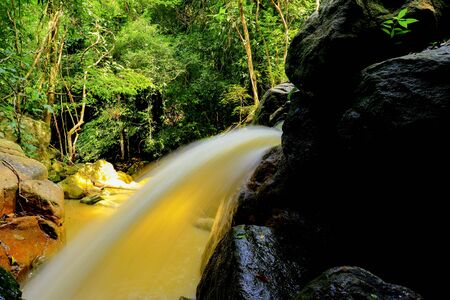 samui waterfall : tan rua waterfall at koh samui,surat thani province Thailandの写真素材
