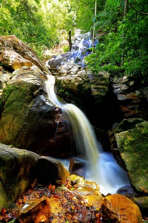 samui waterfall : tan rua waterfall at koh samui,surat thani province Thailandの写真素材