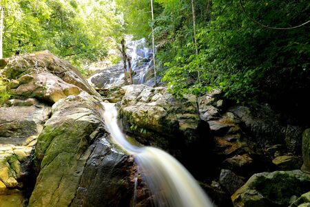samui waterfall : tan rua waterfall at koh samui,surat thani province Thailandの写真素材