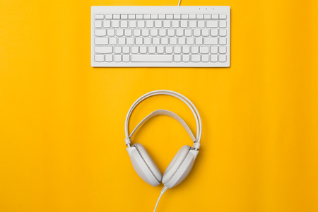 Top view Business desk, marketing and lifestyleの写真素材