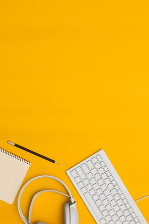 Top view Business desk, marketing and lifestyleの写真素材